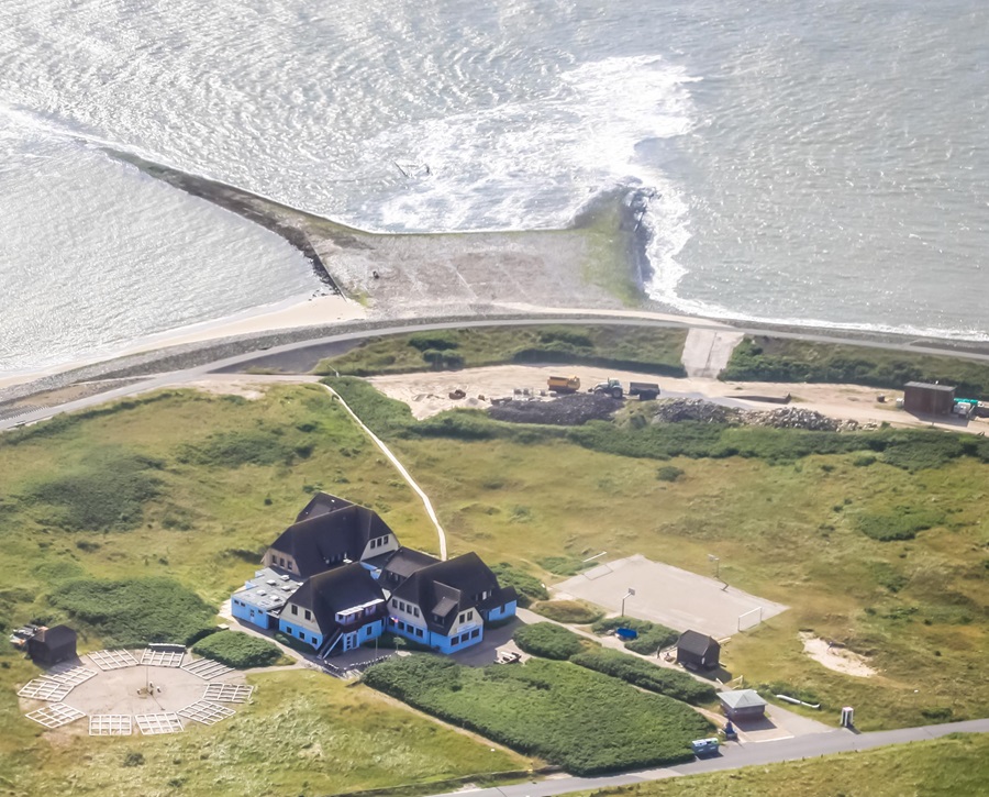 Luftaufnahme vom Jugendgästehaus Westkap Wangerooge